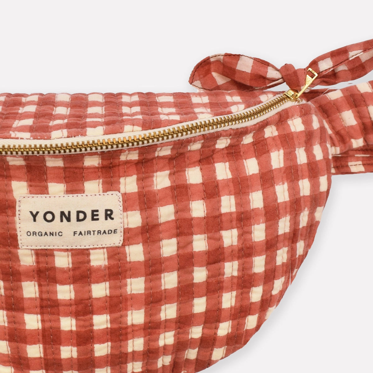Cotton Quilted Bumbag Red