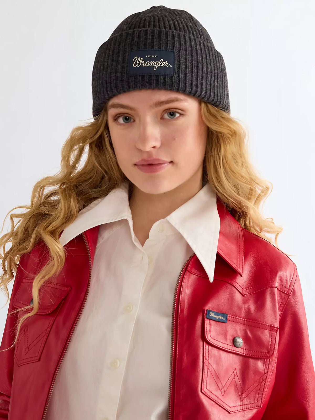 Wrangler Ribbed Wool Dark Beanie Unisex