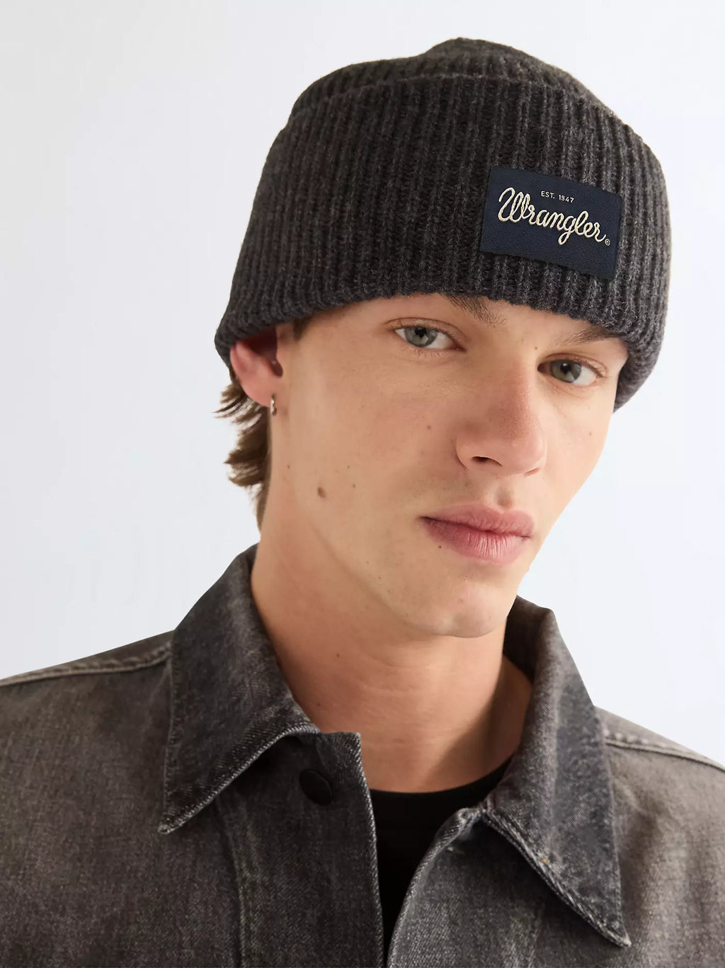 Wrangler Ribbed Wool Dark Beanie Unisex