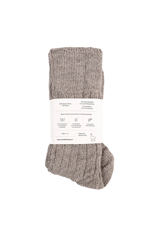 Alpaca Socks: Smoke