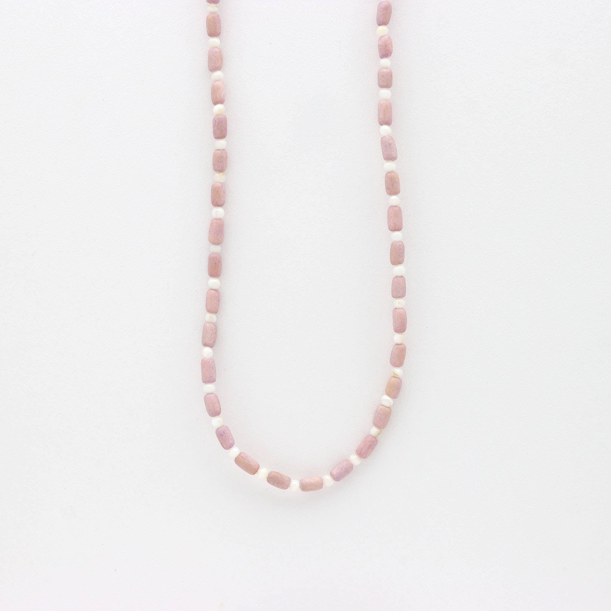 Kilauea Wood Beaded Necklace, Adjustable Surf Choker: Purple