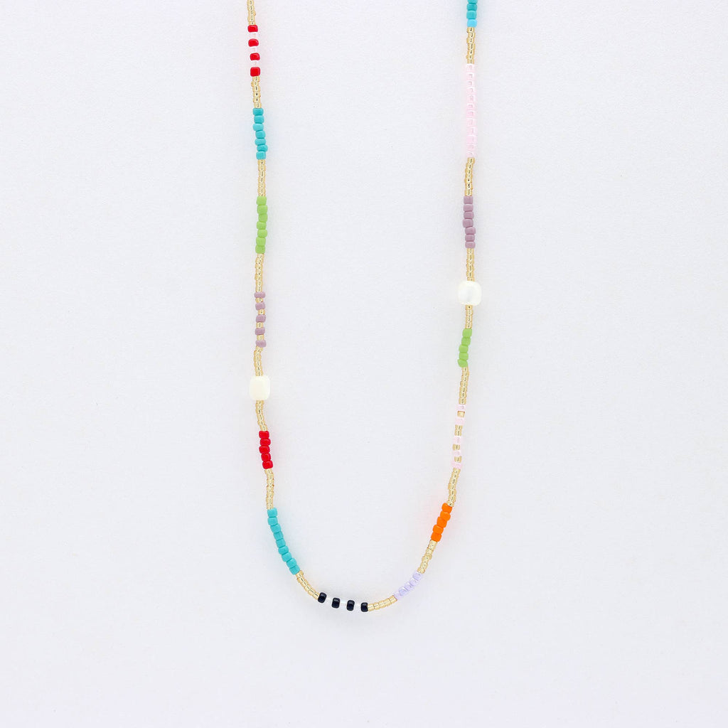 Golden Hour Colourful Beaded Necklace