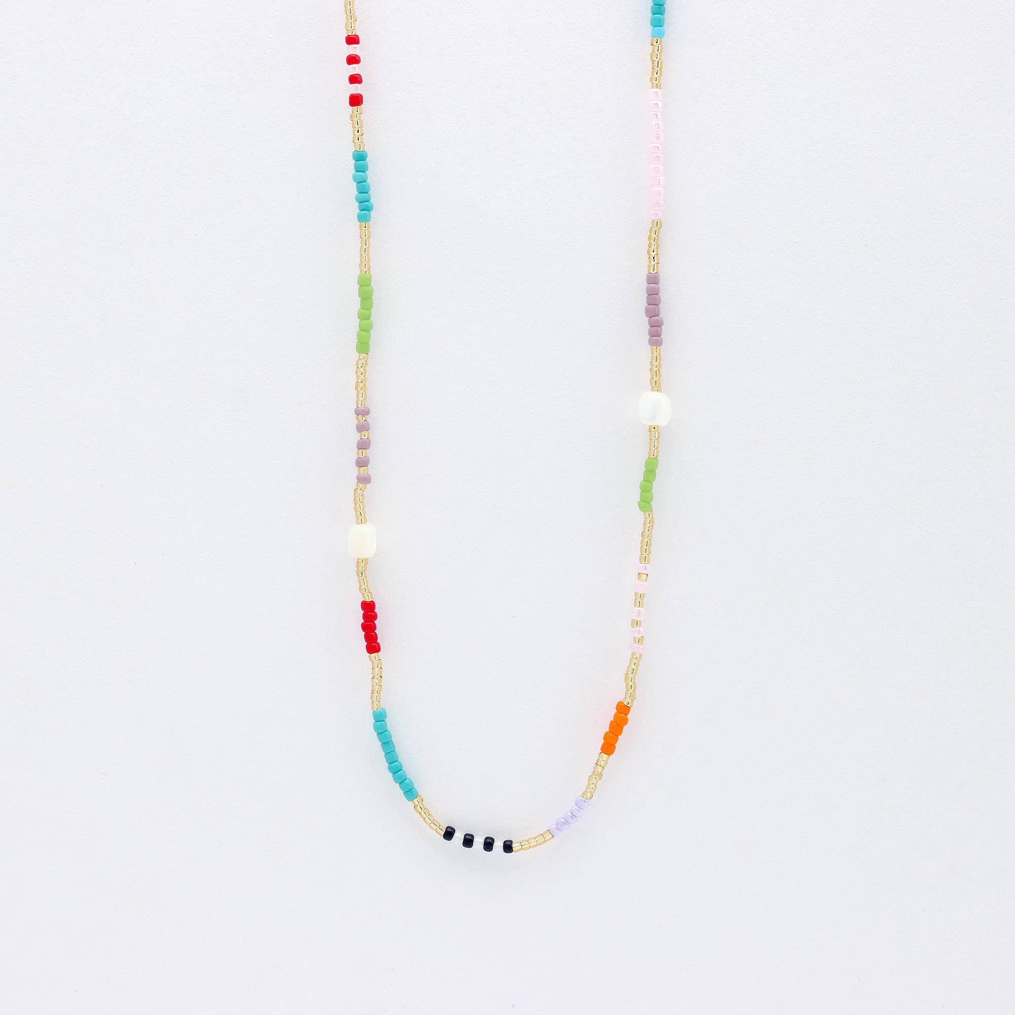 Golden Hour Colourful Beaded Necklace