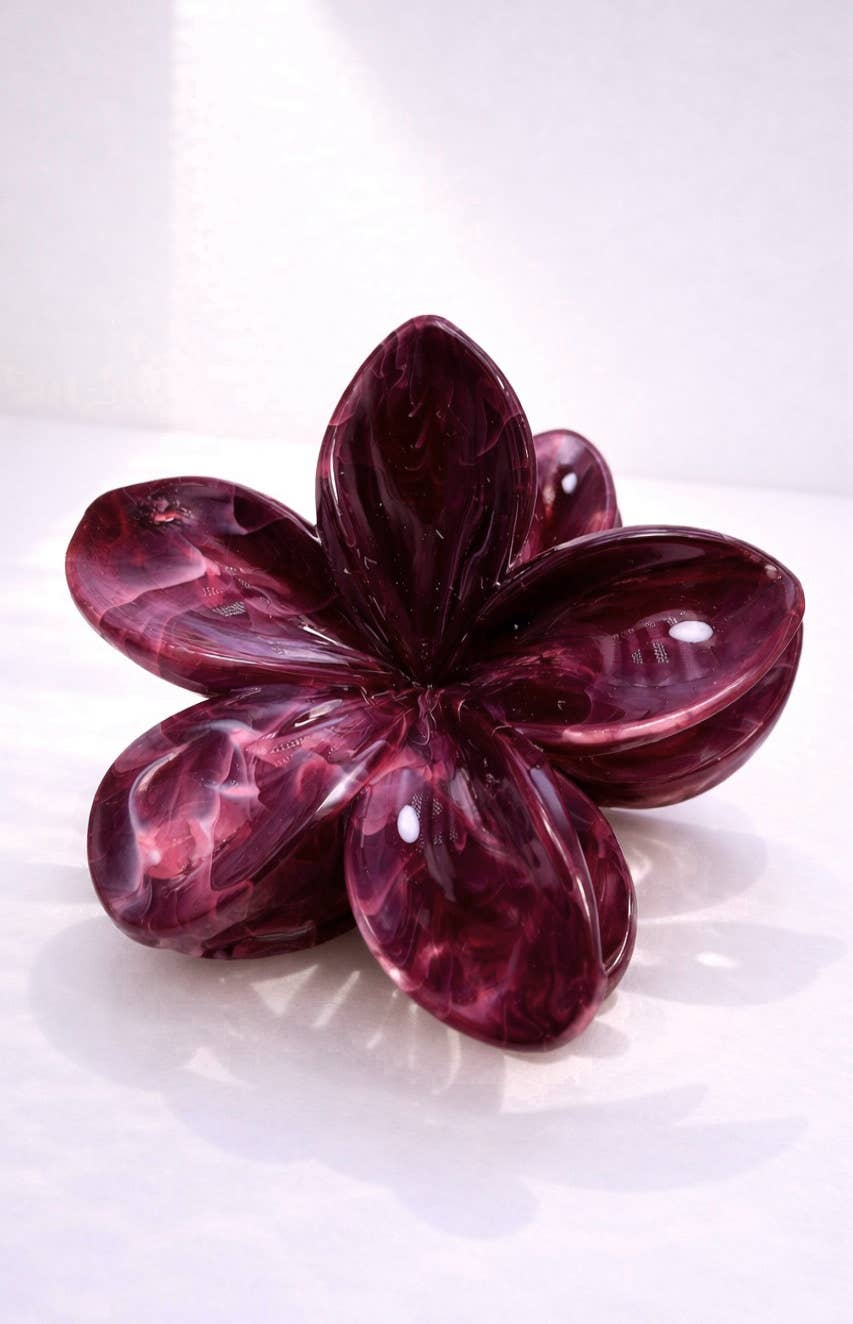YH26 flower-shaped hair clip: Maroon