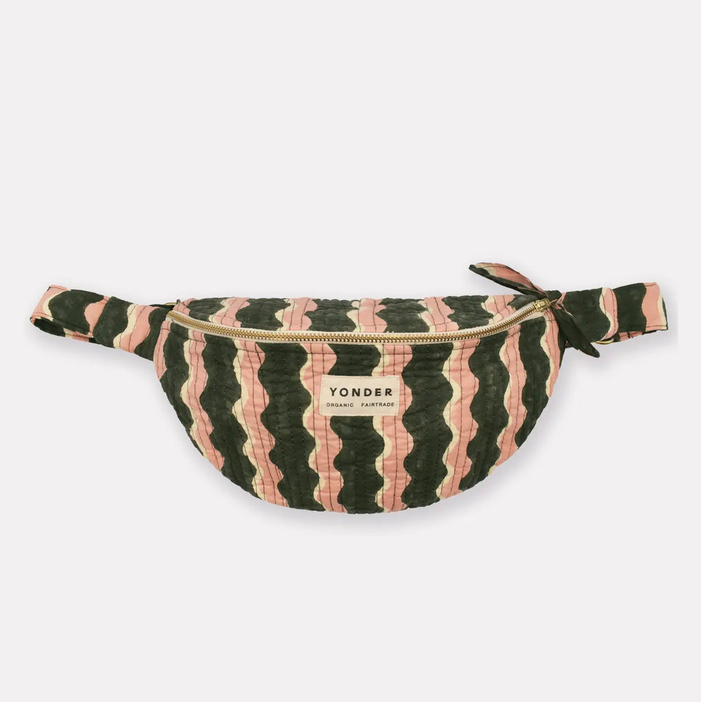 Cotton Quilted Bumbag Green