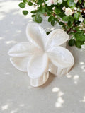 YH26 flower-shaped hair clip: White