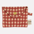 Quilted Popper Purse Gingham Red