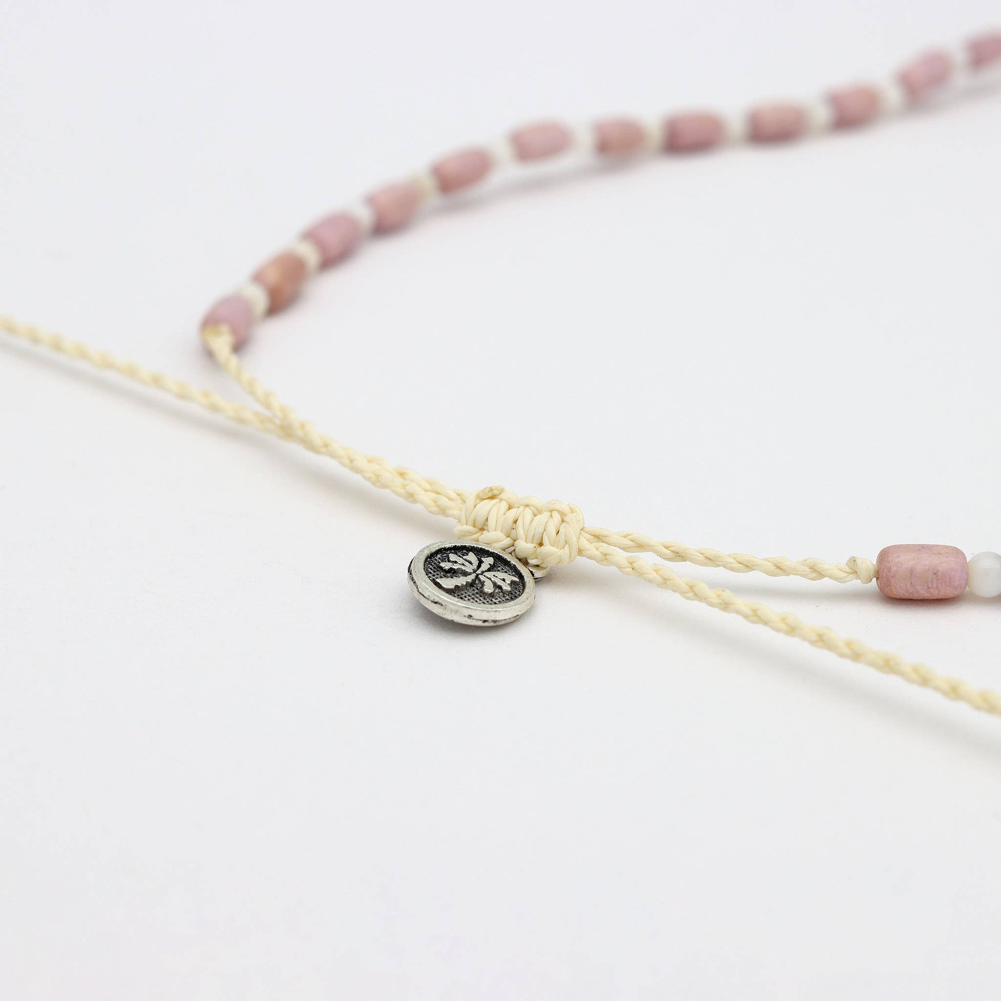 Kilauea Wood Beaded Necklace, Adjustable Surf Choker: Purple