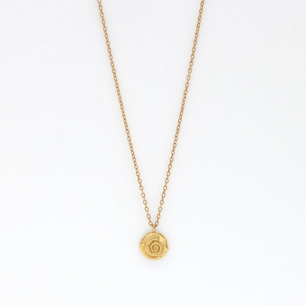 Ammonite Charm Waterproof Necklace