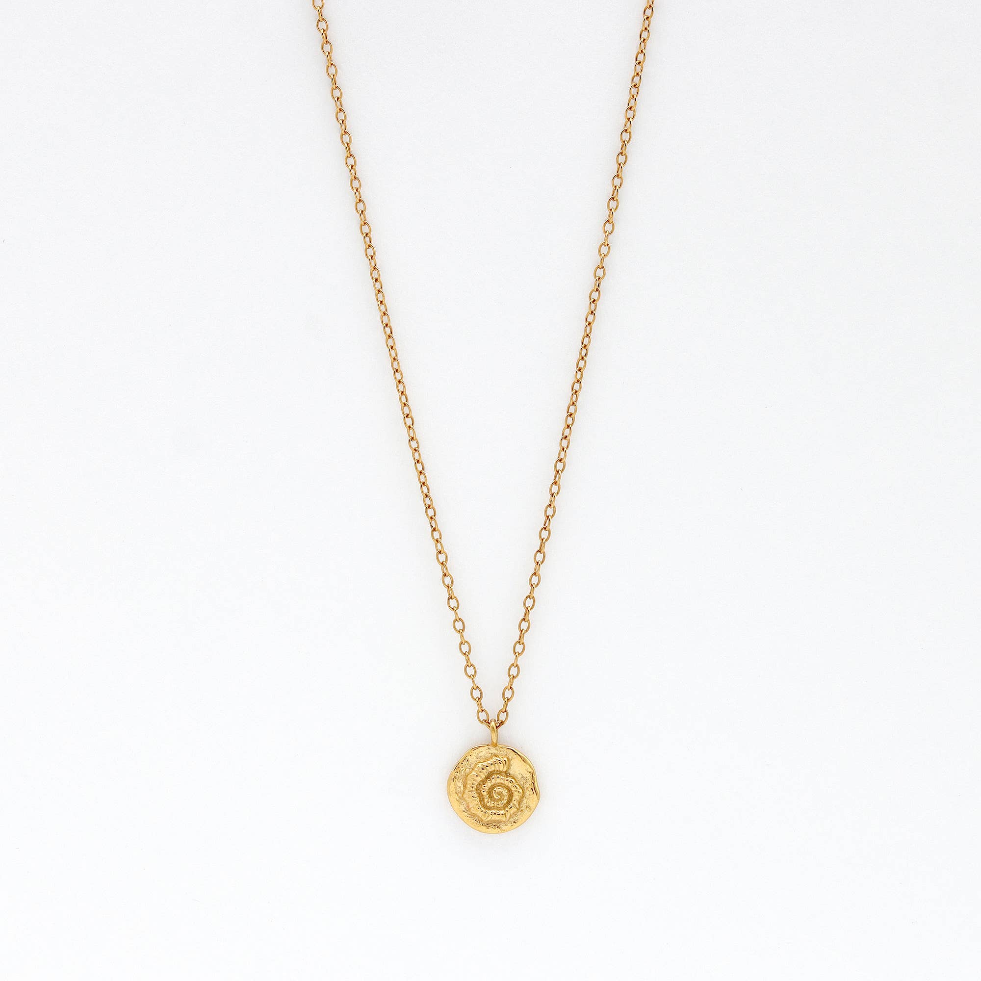 Ammonite Charm Waterproof Necklace