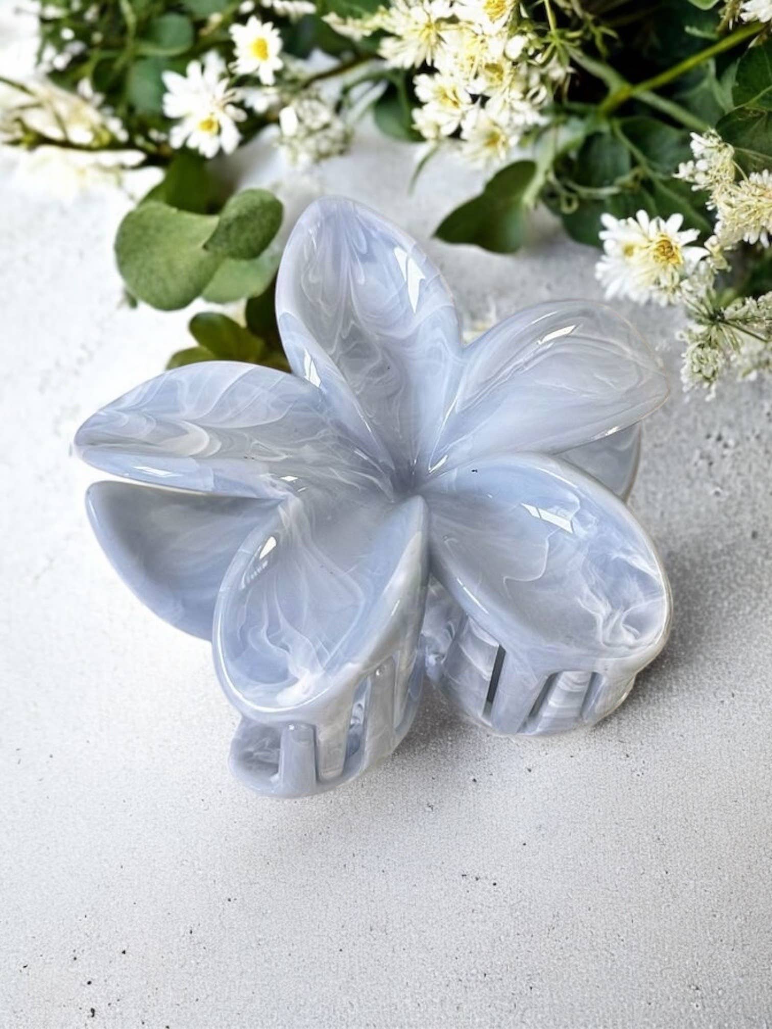 YH26 flower-shaped hair clip: Blue