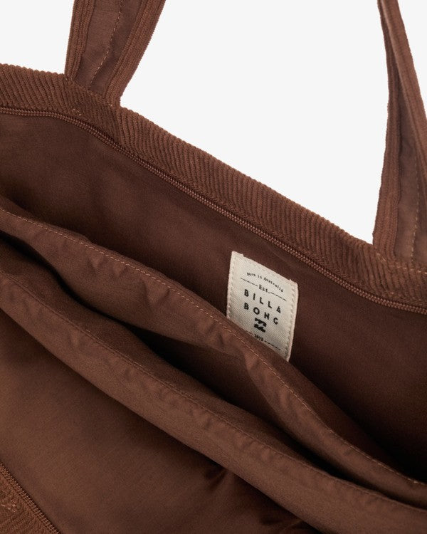 Brown Corduroy Tote Bag