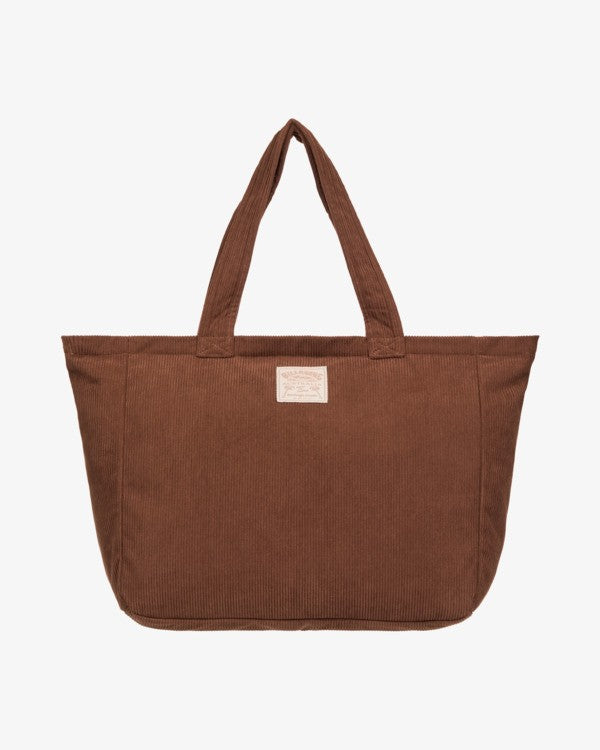 Brown Corduroy Tote Bag