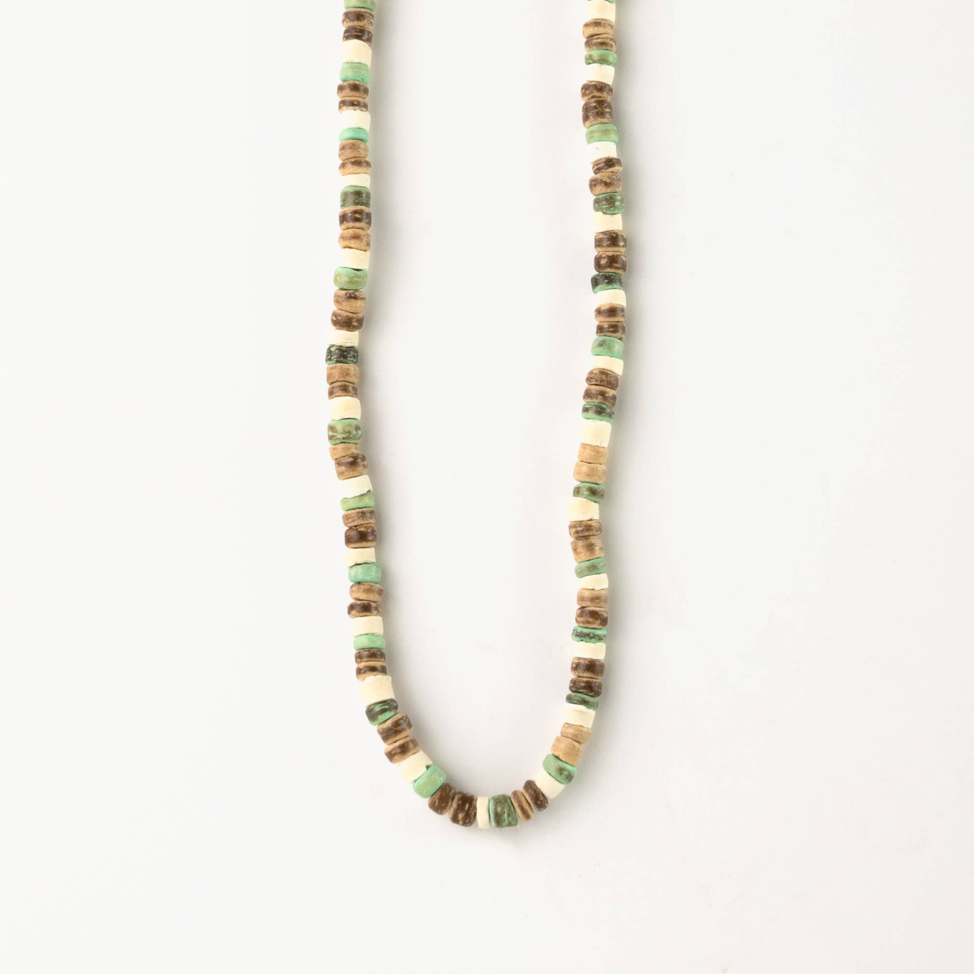 Laut Turquoise & Wood Necklace, Adjustable Choker for Men