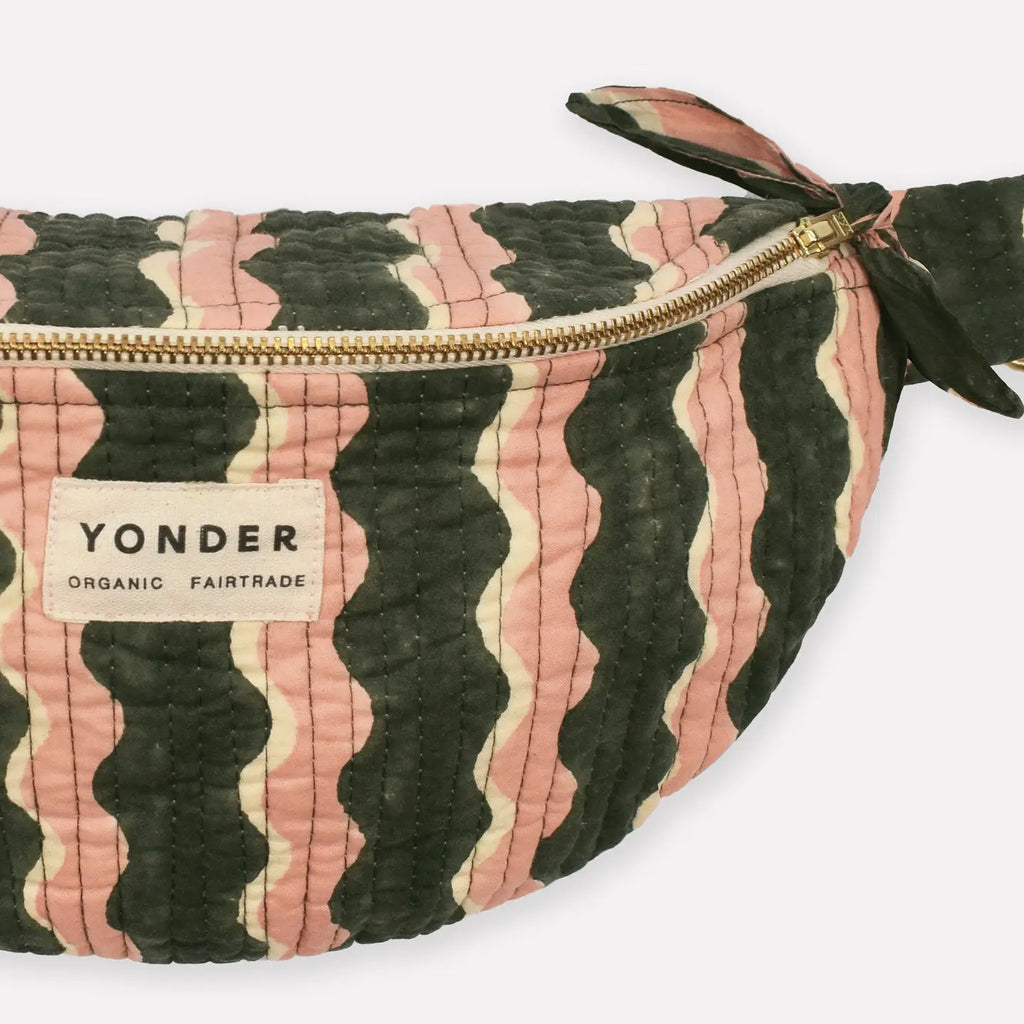 Cotton Quilted Bumbag Green